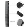 6pcs Carbon Fine Cutting Combs Salon Barber Plastic Hairdressing Flat