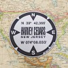 Harvey Cedars, New Jersey GPS Magnet - Reflective Vinyl GPS Marker Magnet