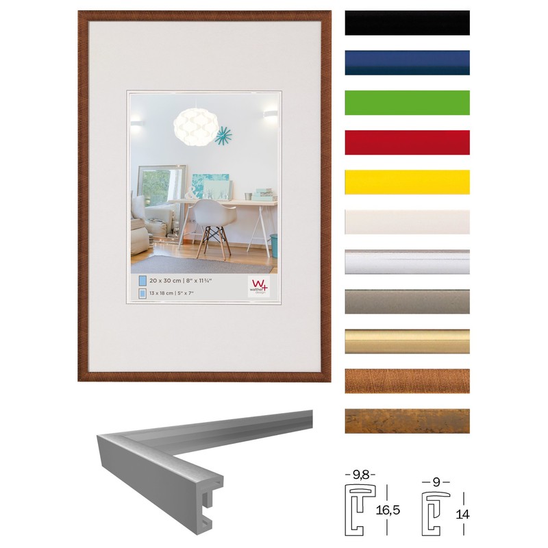 Walther design KV025G New Lifestyle, plastic frame, gold, 20x25 cm,