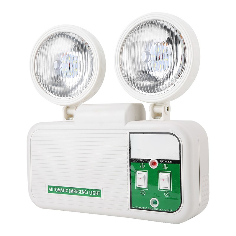 2W Dual Lamp Head Exit 9 LEDs Emergency Light