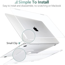 TMOSLY Funda MacBook Air 13 Pulgadas Crystal Clear Case, Cubierta de Teclado y Protector de Pantalla,Juego de Funda Compatible con MacBook Air 13 Pulgadas Retina y A2337 M1 A2179 A1932