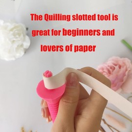 JILINWEI Purple Paper Flower Rolling and Quilling Tools,Paper Flower Center Tool,Plastic Slotted Rolling Curling Quilling Tool to Help Roll Paper Flowers