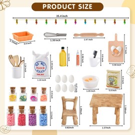 Miniature Dollhouse Accessories, 35 Pieces Gnome Accessories, Dollhouse Accessories, Miniature Gnome Accessories, Christmas, 1/12 Miniature Dollhouse Accessories, Christmas Miniature Decoration