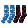 SLEEKEE 1 pair of socks with shark print and 1