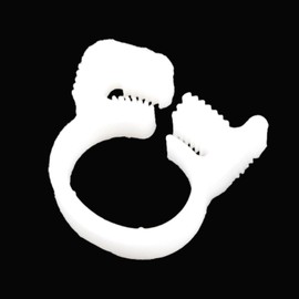 JCBIZ 5PCS 12.0mm-12.5mm Adjustable Double Grip Nylon Ratcheting Hose Clamp