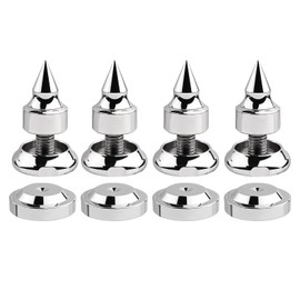 YYTCG Speaker Isolation Spikes, 316 Stainless Steel Anti-Vibration Feet for Speakers & Turntables, Hand-Polished Conical Design to Enhance Sound Quality(M8)