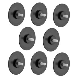 SANNO Suction Cups Black Pads Replacement for Shower Caddy Sope Dish Double Hooks- Set of 8 Pads