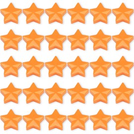 ZDZBLX Fridge Magnets Strong Magnet, 30 Pcs Magnet Small Magnets Whiteboard Magnets Heavy Duty Magnets for Crafts,Mini Tiny Cute Fridge Magnets for Adults,Notice Board Magnets for Fridge (Star,Orange)