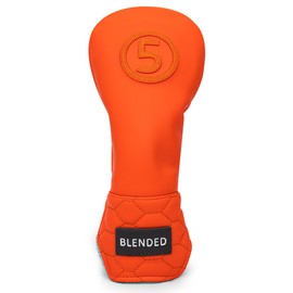 Golf Club Headcover Orange Wood Cover Driver Fairway Wood Utility Hybrid Headcover with Number Tag