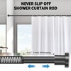 ZYRW Black Shower Curtain Rod 36-68 Inches (3-5.6ft) Non Rust