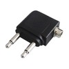 F-Factory PLG-2PMP-2P Airplane Earphone Jack Conversion Adapter, 3.5mm Dual Jack