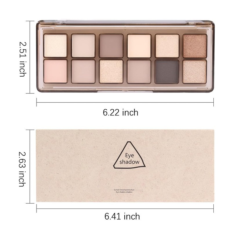 AMY'S DIARY 12-Color Nude Eyeshadow Palette for Versatile Day-to-Night Looks