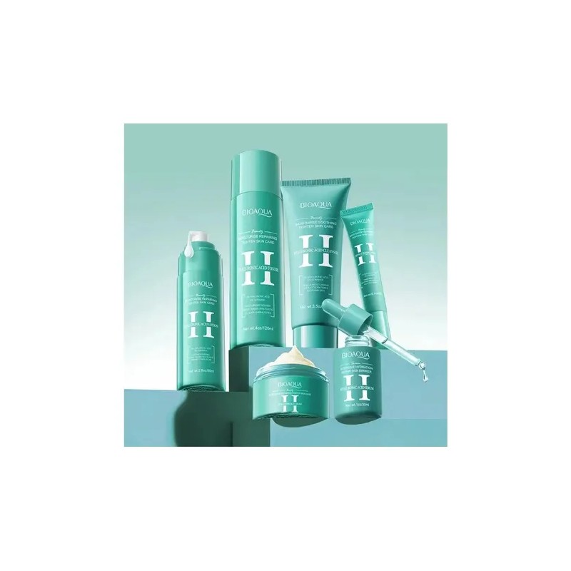 Kit De Cuidado Facial Ácido Hialurónico Hidratante 6 Piezas