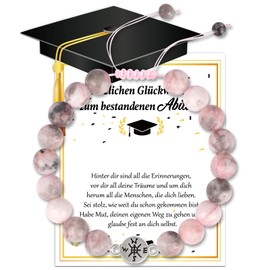 DPKOW Graduation 2025 Gifts for Her, Gifts for Graduation 2025, Pink Adjustable Compass Bracelet with Graduation Card for Girls Daughter Granddaughter Friend