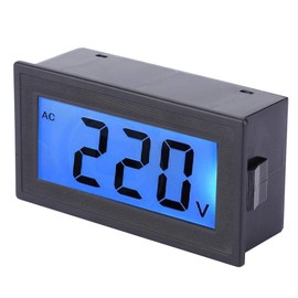 YB5135DB AC80-500V Two Wires Mini Digital Voltmeter Panel Two-Wire LCD Display Digital Volt Panel Meter Voltage Monitor Tester Gauge with Digital LCD Blue Backlight Display
