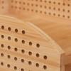 Relaxdays Bamboo Document Holder Tray, Perforated, Stackable, A4, Desk Organizer,
