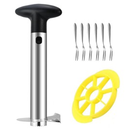 2 Generation Pineapple Slicer and Corer, PineappleCorer’, Pineapple Peeler Blades Upgraded Sharp with 6 Stainless Steel Fruit Forks and Slicer, Pineapples Corer