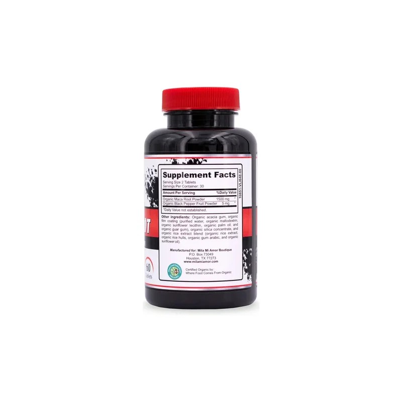 Milamiamor Raíz De Maca Orgánica 1500mg 60cps Sfn