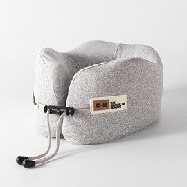 KiyanZzz Neck Pillow for Traveling, Upgraded Travel Neck Pillow for Airplane Pure Memory Foam Travel Pillow for Flight Headrest Sleep, Portable Plane Accessories, Light Grey