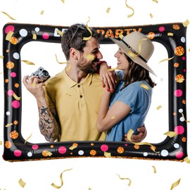 Bezavea Photo Booth Frame Inflatable Selfie Frames for Props Birthday Wedding Baby Shower New Year Party Accessories 65x78cm, (301-11801)