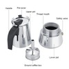 Jerliflyer Percolator coffee pot electric,stainless steel wide bottom moka espresso