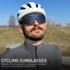 KAPVOE Cycling Glasses Men Women Mountain Bike Sunglasses Sports MTB Baseball Running Triathlon Golf Driving - K170