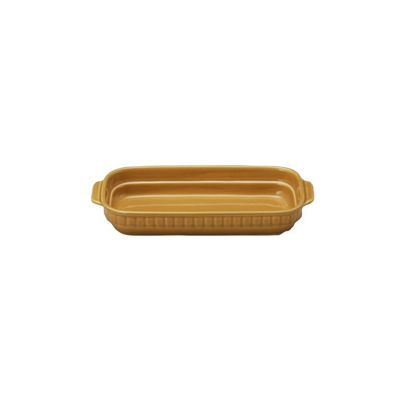 Sanpoto Banko Ware 14069 Long Angle Gratin Plate, Brown, Mocha
