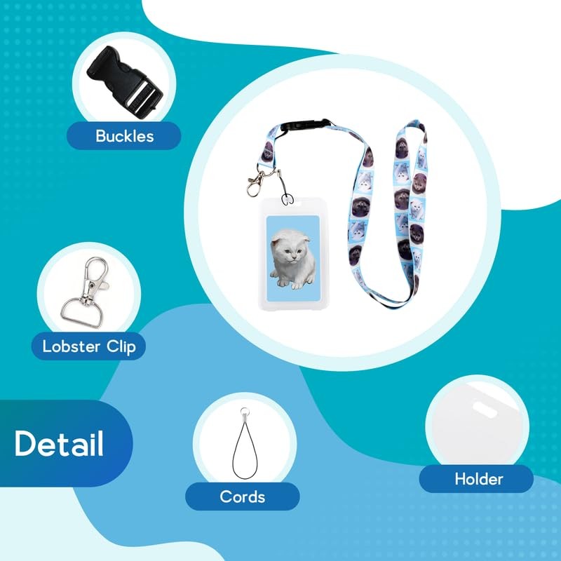 PaseoWell Stylish Cotton Lanyard Keychain with Breakaway Clasp - Scottish