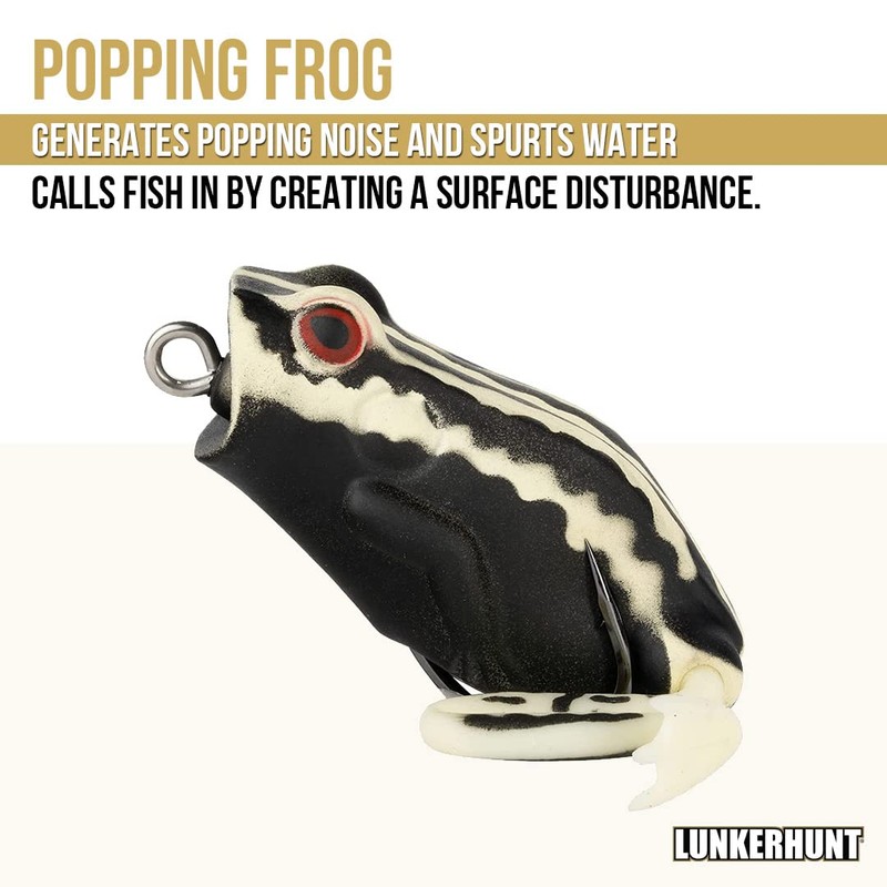 Lunkerhunt Frog Fishing Lure for Bass Fishing | Popping Frog