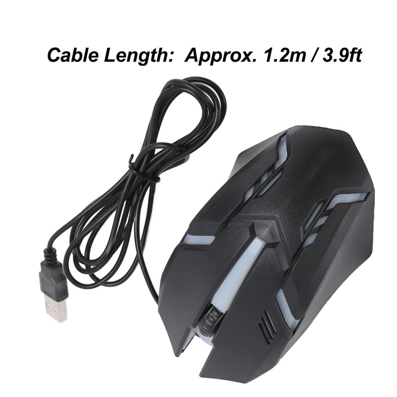 ciciglow Wired Gaming Mouse, 3 Buttons Ergonomic RGB Gaming Mice,