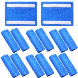 Treela 6 Pairs Soft Nasal Oxygen Covers Oxygen Nasal Cannula Protective Covers Cannula Face Ear Cushions for Users to Help Relieve Ear Pain and Prevent Cheek Indentation Discomfort(Blue)