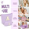 2 PCS Initial Makeup Bags for Women: Cosmetic Bag for