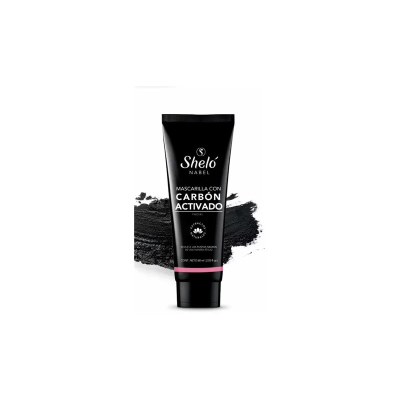 Mascarilla Facial Sheló Nabel Carbón Activado Elimina Puntos Negros 60g