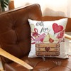 EZVING 16 x 16 Valentines Day Red Pillow Covers Two