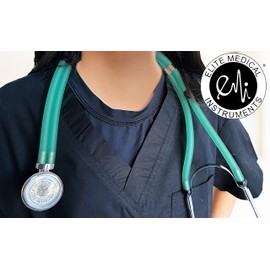 EMI Deluxe Sprague Rappaport Dual Head Stethoscope - Sea Foam (Translucent) - Perfect for Nurses, EMTs, and Medical Professionals