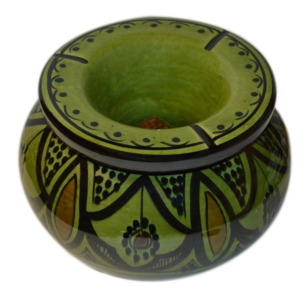 Treasures Of Morocco Moroccan Handmade Ceramic Ashtrays Smokeless Cigar Exquisite Design with Vivid Colors X-Large