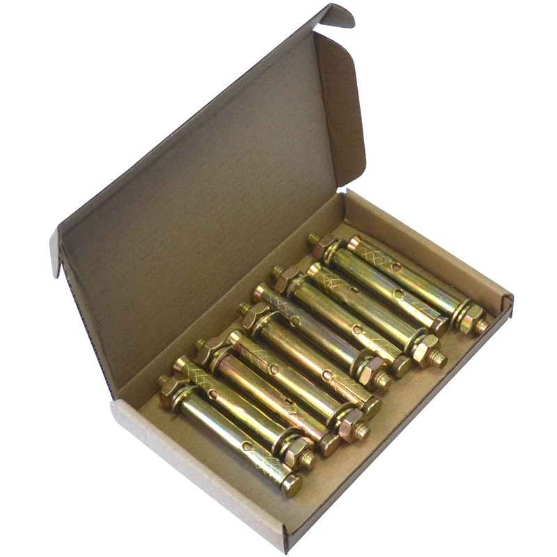 10 PCS M8*80mm Expansion Bolts,Hex Bolt Sleeve,Concrete Anchor (M8*80mm, 10)