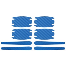 HOPESPANNER Universal 51x89mm Car Door Cup Protector Sticker Anti-Scratches+Auto Door Handle Protective Film 1 Set Light Blue