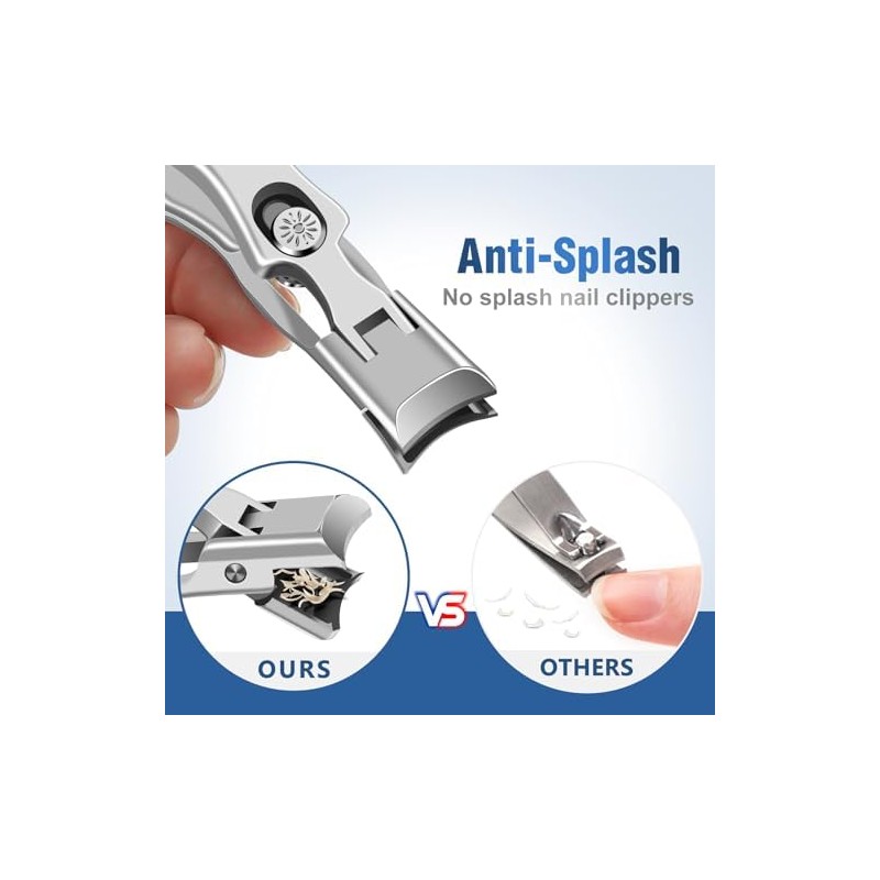 GJNL Nail Clippers for Men Thick Nails 2024 Upgraded Wide