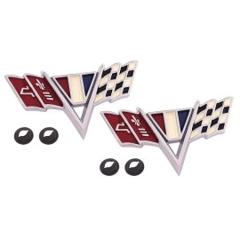 FARGO AUTOMOTIVE 1965 1966 1967 IMPALA CAPRICE BELAIR FENDER  "FLAG" EMBLEMS 283 327 #64C-16628-L