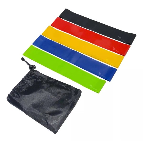 GIM Set De Bandas De Resistencia 5 Niveles De Fuerza