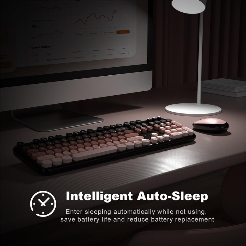 MOFII Wireless Keyboard and Mouse Combo - BlackBerry Gradient Full-Sized