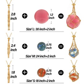 Crystal Holder Necklace Cage for Stone Adjustable Natural Crystal Cage Holder Necklaces Quartz Natural Gemstone Jewelry SV L