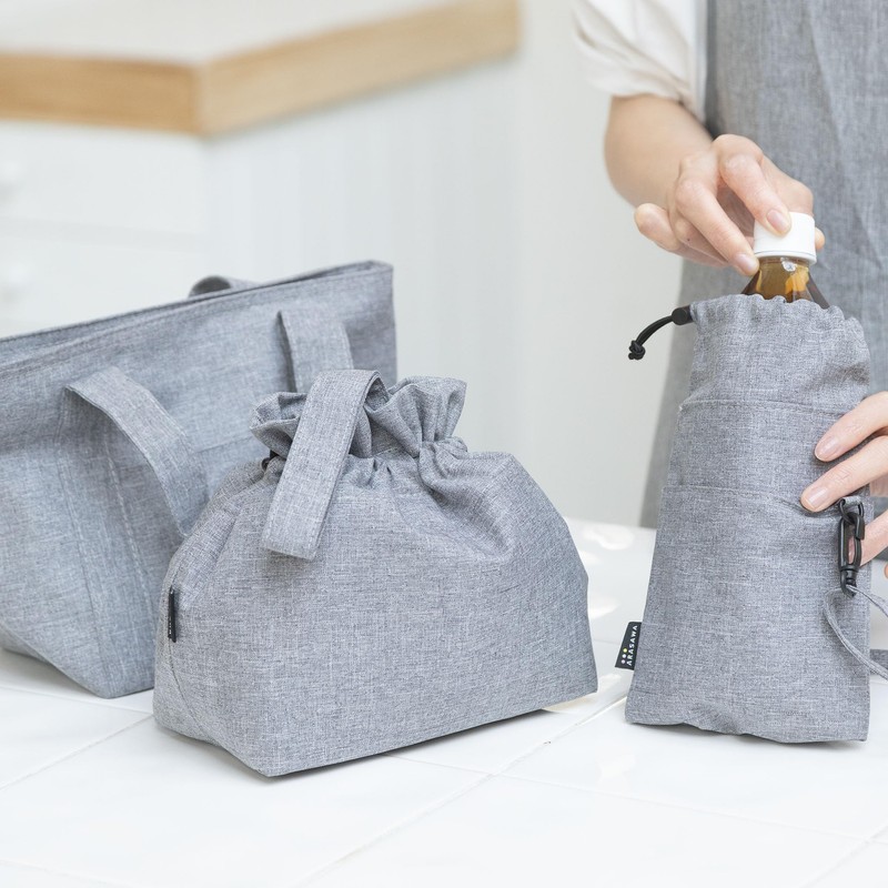 [ARASAWA] Washable Lunch Bag, Insulated Lunch Bag, Washable, Simple, Men's,