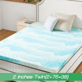 Sweet Furniture S -  Mattress Topper Full Gel Memory Foam Mattress Topper - Size: Twin-2 inches