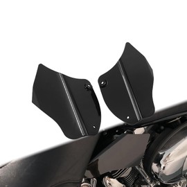 HCmotorku Air Heat Deflector Saddle Shields Fit for Harley Softail Fat Boy FLSTF Heritage Classic FLSTC FXST 2000–2017 Reflective Mid Frame Heat Guard Panels (Black, Left & Right)