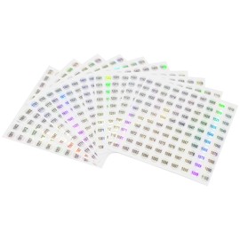 1 to 2000 Round Reflective Laser Number Stickers Self Adhesive Label Stickers Inventory Storage Organizing Sticker for DIY Craft Marking Numbering Manicure Tool (1001-2000)