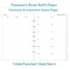 Password Book Refills - A-Z Password Notebook Refill Paper with
