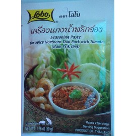 Lobo Nam Prik Ong Seasoning Paste for Spicy Northern Pork Thai Food Product of Thailand