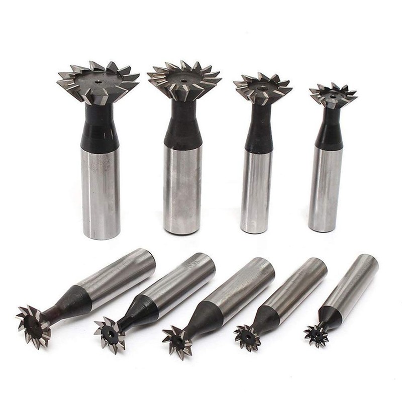 10-35mm*45° / 60° End Mill, HSS Dovetail Cutter Milling Tool